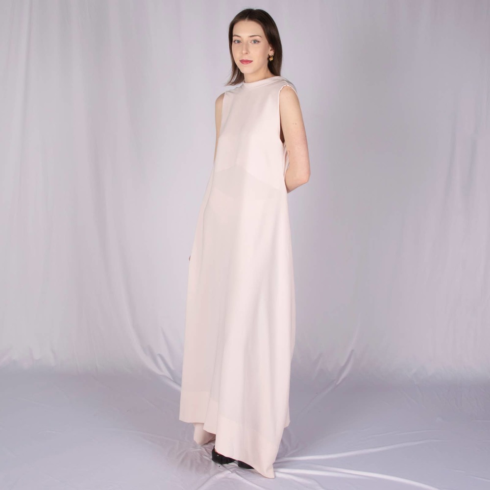 90s Deadstock Szymkowicz Pink Maxi Dress | Small
